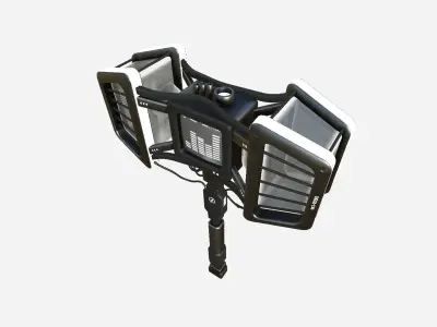 SciFi War Hammer A10 Metal - Sci Fi Weapon Design Low-poly 3D model