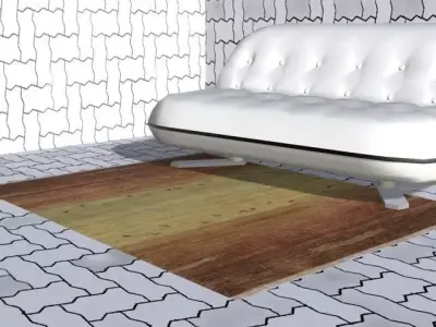 low poly carpet  models 180 types  Low-poly 3D model