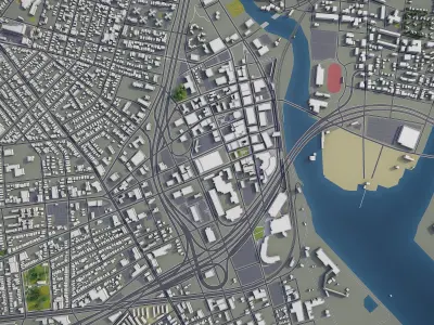 Bridgeport  Low-poly 3D model