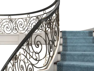 Mansion staircase 3D model