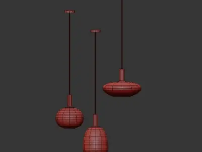 SMOKED GLASS PENDANT 3D model