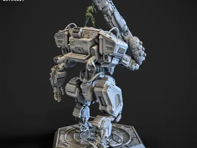 A Robot and His Big Robot 100mm 3D print model