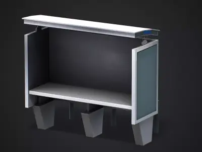 Bus Stop - Low Poly Game Ready Low-poly 3D model