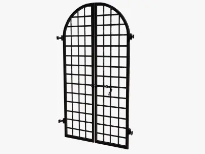 Medieval Door Low-poly 3D model 35