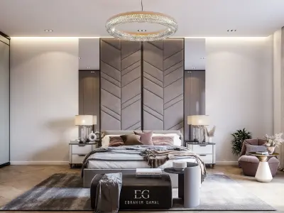 Modern Master Bedroom Free 3D model