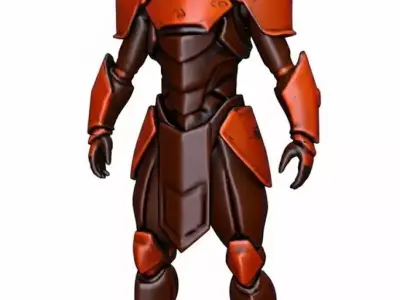 Sci-Fi Lion Knight Robotic Armor Low-poly 3D model