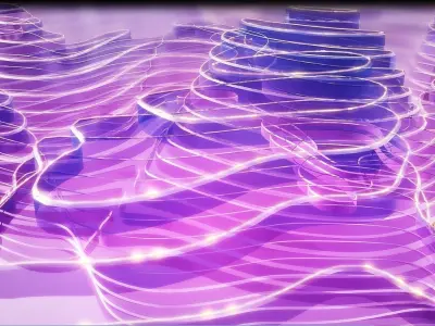 Technology abstract design mountains C4D UE5 3D model