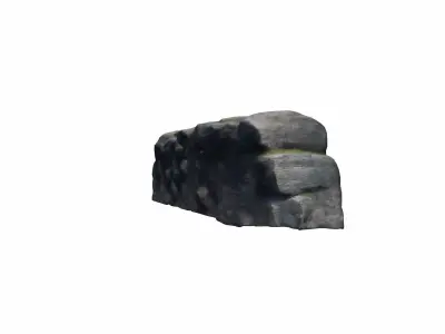  3d Render Base Forming Cliff Barrier By  Protection 3D model