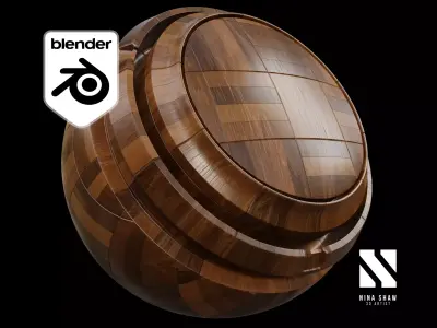 Procedural Parquet Floor Blender Material Texture