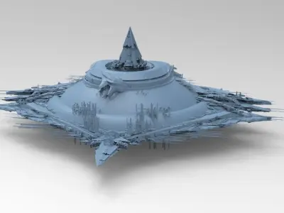 Prison dome sphere base 3D model