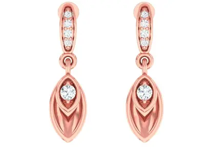 Light wt Women Diamond Earrings  3D print model