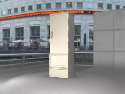 Electrical Distribution Cabinet 10 Low-poly 3D model