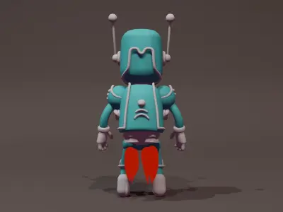 Cartoon Astronaut 3D Model 3D model