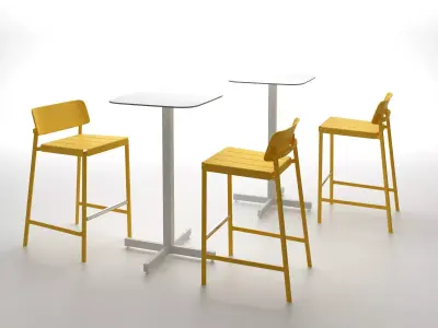 Shine two bar stools 3D model