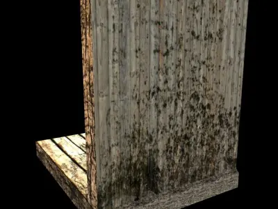 Modular Wall Section 002 Free low-poly 3D model