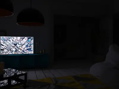 Mountain living room v3 3D model