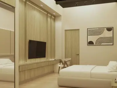 Studio Apartment Room 3D model
