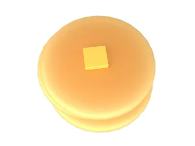 Pancake v4 005 Low-poly 3D model