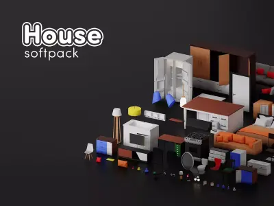House Props Softpack Low-poly 3D model