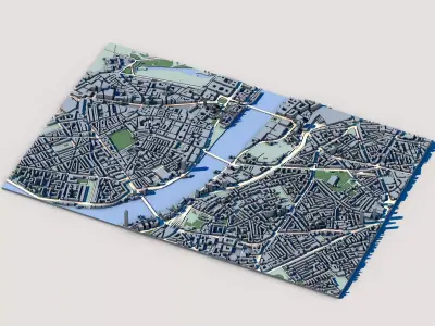 Part of London 3D Model Central London Skyline 3D model