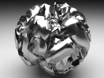 Crumpled Aluminium Foil 3D model