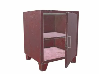 Bedside metal Table - 02 Low-poly 3D model