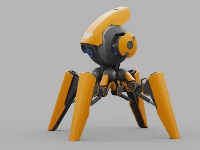 BATTLE DROID X5  rigged character 3D model