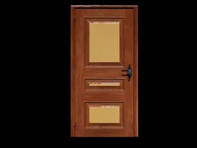 wood door Low-poly 3D model purchase