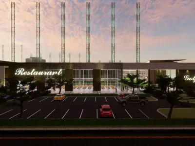 driving range golf 3D model