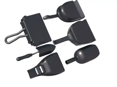 Lab Sampling Scoops - Steel Close Scoops - Leaf Scoops 3D print model