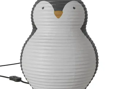 HM Rice paper penguin table lamp 3D model