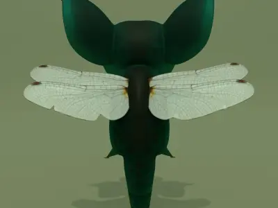 Cartoon Monster Cat-Fly 3D model