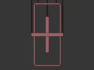 TILAN metal frame hanging from ceiling 3D model