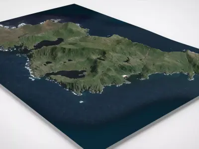 Island Isla Noir Chile 3D model