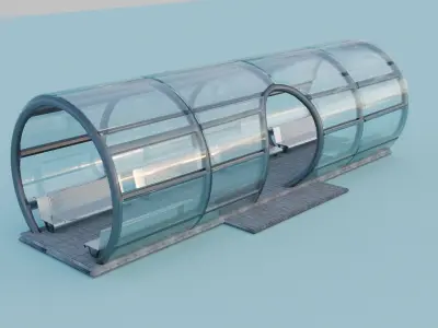 Bus stop 3D model 23