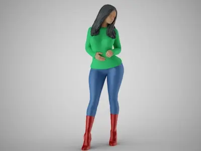 Winter Beauty Woman 4 3D print model