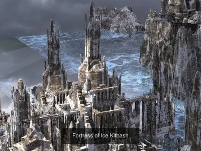 Mountain collection 1 series of showing castle 3D Model Pack