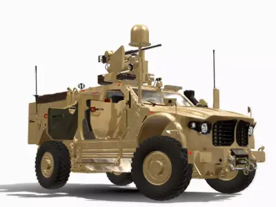 JLTV 4X4 MRAP  Low-poly 3D model