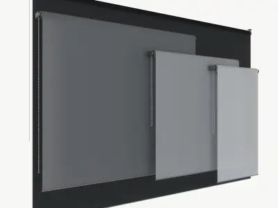 Roller Blinds Animated 3D model