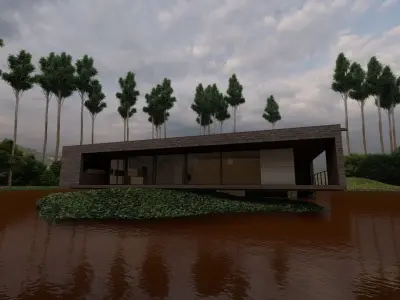 Casa Scene-villa-modern house 3D model