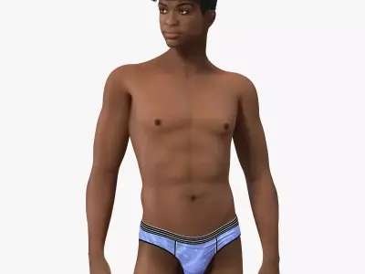 Light Skin Young Man Rigged for Maya 3D model
