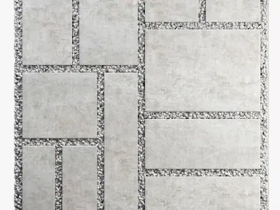 Paving tile pebble n8 3D model