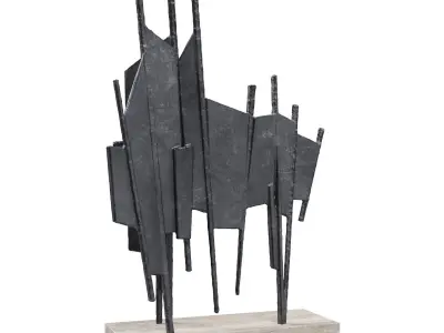 Metal Sail sculpture 3D model