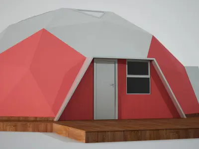 Geodome house 3D model