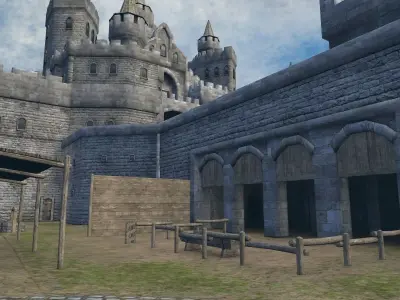 Castle - Game ready Low-poly 3D model