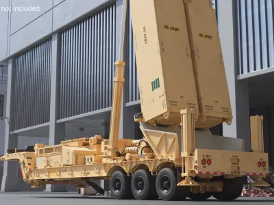  Tactical Dark Eagle Missile System Operating Rigged 