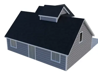 Suburban House One story 3D model