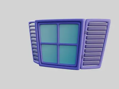 Cartoon Window 17b 3D model