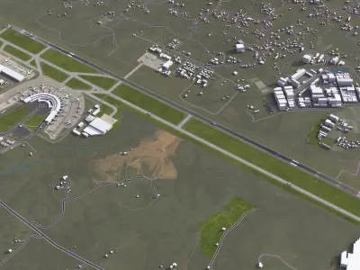 Medellin - Jose Maria Cordova Airport Low-poly 3D model