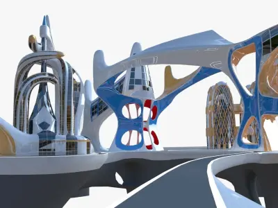 Future city V 3D model